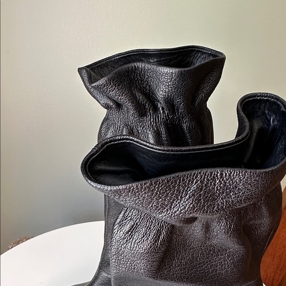 Cole Haan Gali Ruched Leather Boot Slouchy Elastic Top Nike Air Technology EUC - Picture 5 of 16